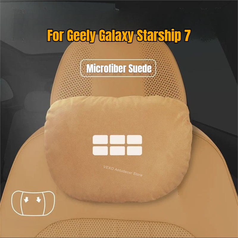 Memory Foam Car Neck Pillow Lumbar Support - Car Headrest Lumbar Cushion Suede Memory