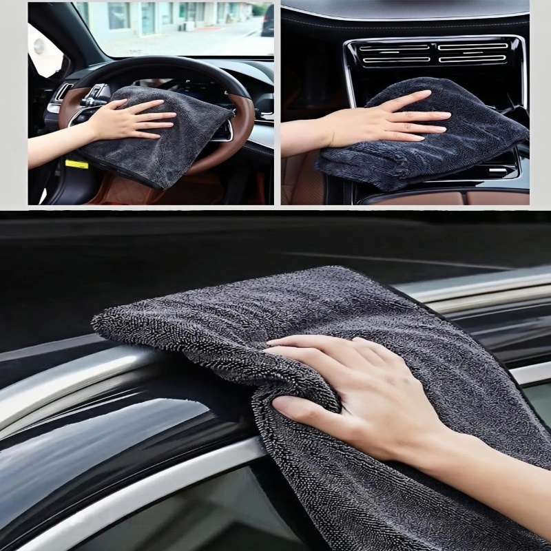 Microfiber Car Drying Towel Super Absorbent - 1300GSM Twist Loop Microfiber Car Drying