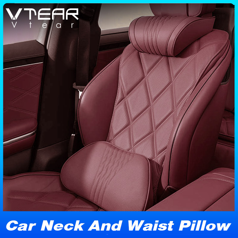 Memory Foam Car Neck Pillow Lumbar Support - Vtear Universal Car Neck Lumbar Cushion