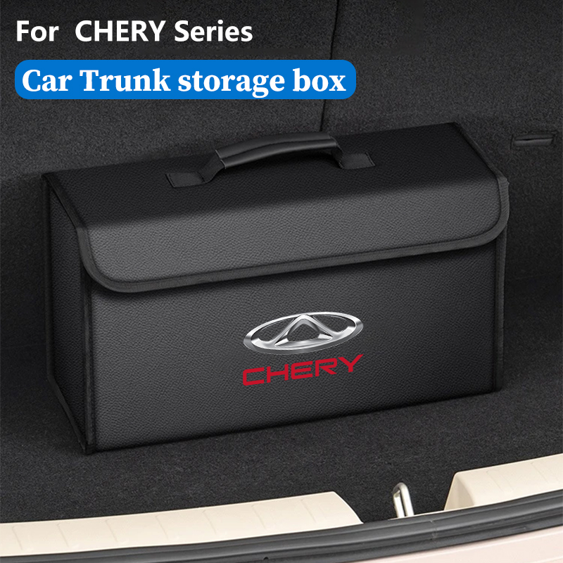 Car Trunk Organizer Foldable Storage Box - Car Leather Trunk Storage Box Foldable