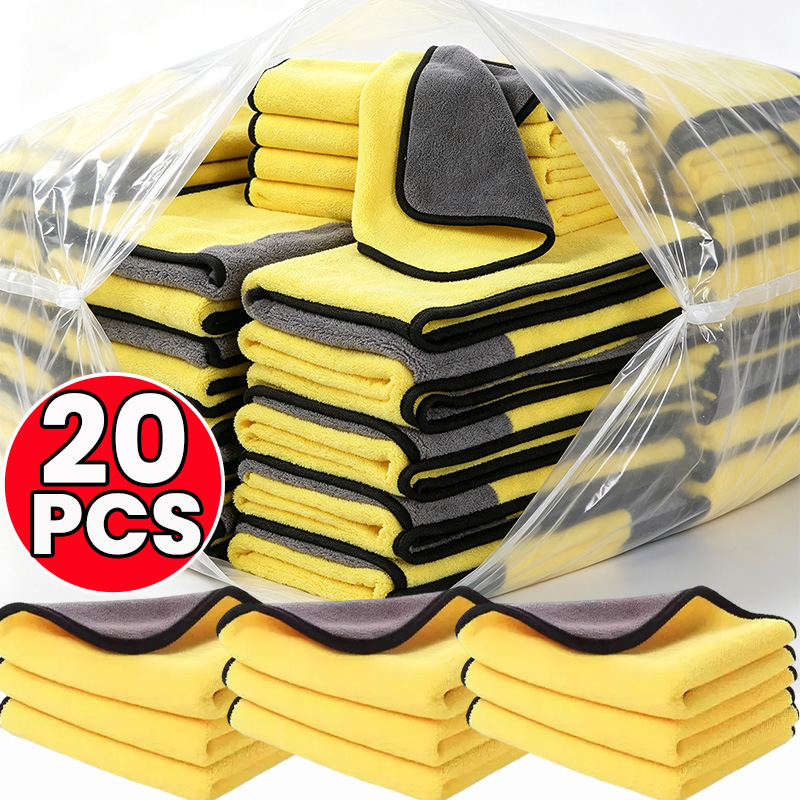 1/20pcs Car Cleaning Microfibe - Microfiber Car Drying Towel Super Absorbent review and price