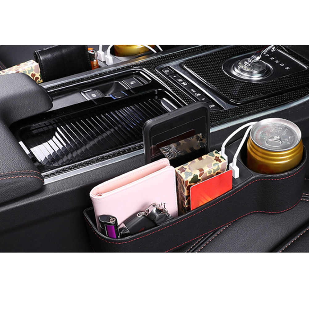 Car Seat Gap Storage Box Black - Seat Gap Filler Organizer With Usb Charger review and price