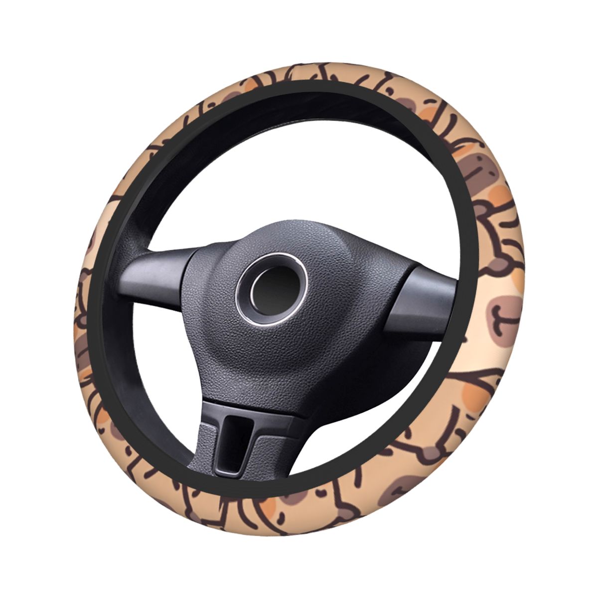 Kawaii Anime Capybara Car Stee - Car Steering Wheel Cover Anti Slip Breathable review and price
