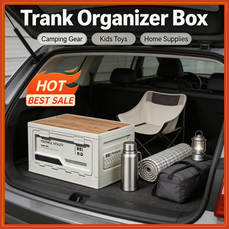 Outdoor Storage Box Camping Fo - Car Trunk Organizer Foldable Storage Box review and price