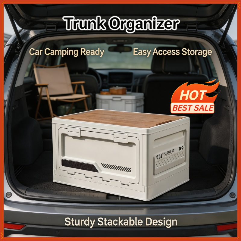 Outdoor Storage Box Camping Fo - Car Trunk Organizer Foldable Storage Box review and price