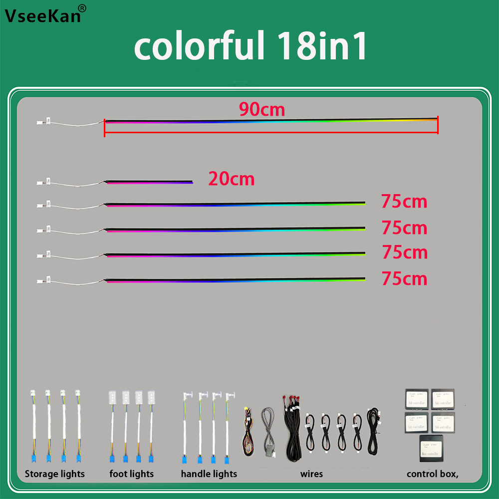 Car Ambient Lighting Kit Inter - Led Ambient Interior Car Lights App Control review and price