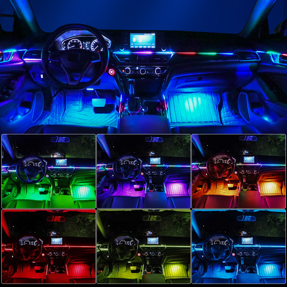 6/10/14/18 in 1 Car Ambient Li - Led Ambient Interior Car Lights App Control review and price
