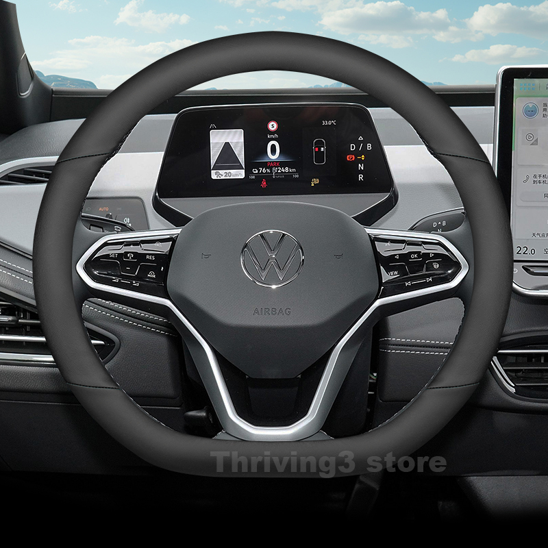 Leather car steering wheel cov - Car Steering Wheel Cover Anti Slip Breathable review and price