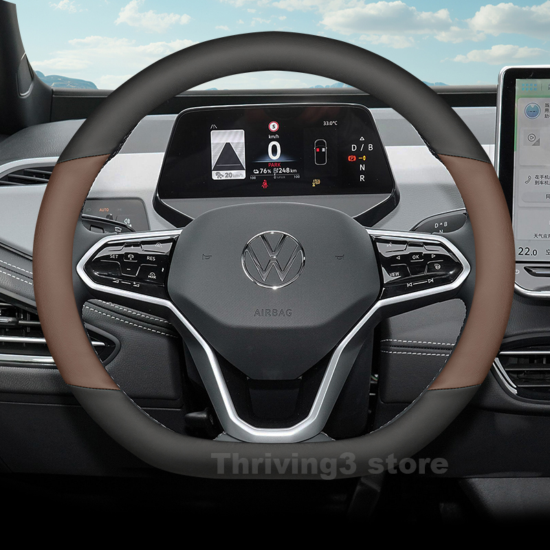 Leather car steering wheel cov - Car Steering Wheel Cover Anti Slip Breathable review and price