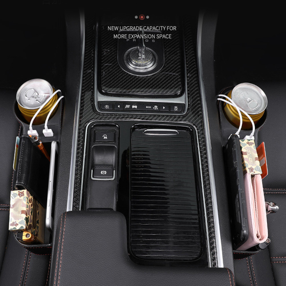 Car Seat Gap Storage Box Black - Seat Gap Filler Organizer With Usb Charger review and price