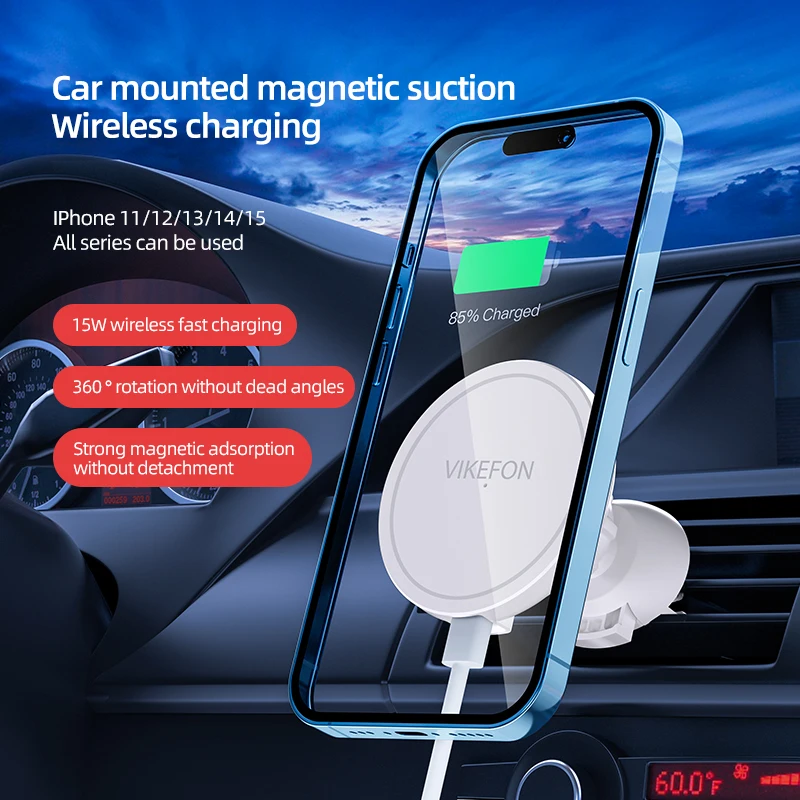 VIKEFON Magnetic Car Wireless  - Magnetic Phone Holder For Car Vent review and price