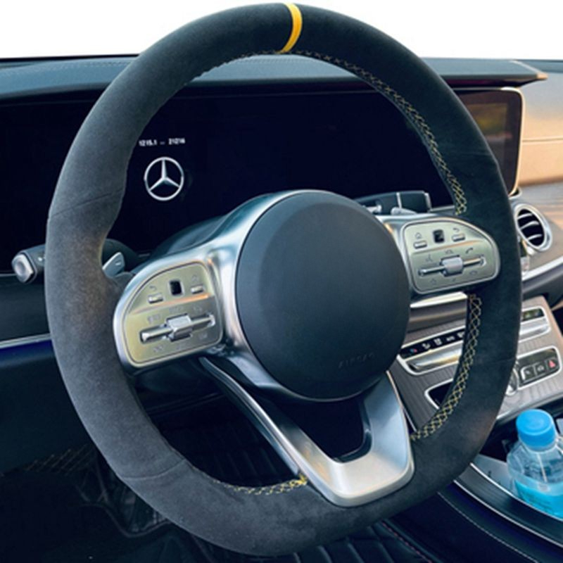 Anti-Slip  Black Suede Braid C - Car Steering Wheel Cover Anti Slip Breathable review and price