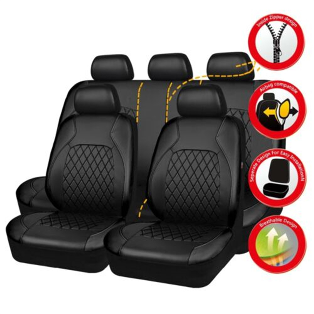 Universal Car Seat Cover Set P - Leather Car Seat Covers Full Set Universal review and price
