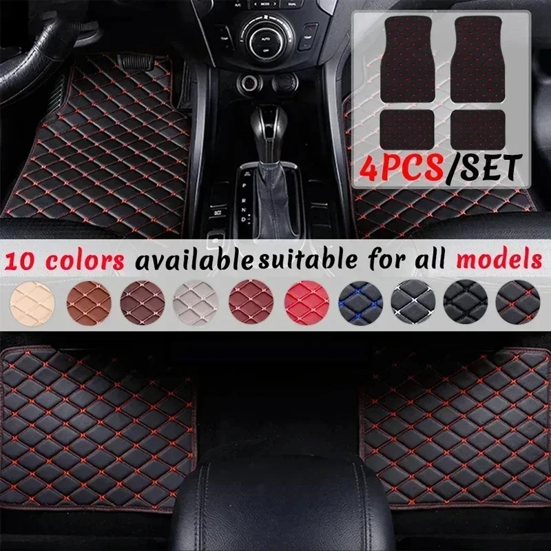 Car Floor Mats 4PCS Universal  - Car Floor Mats Universal Waterproof Leather review and price