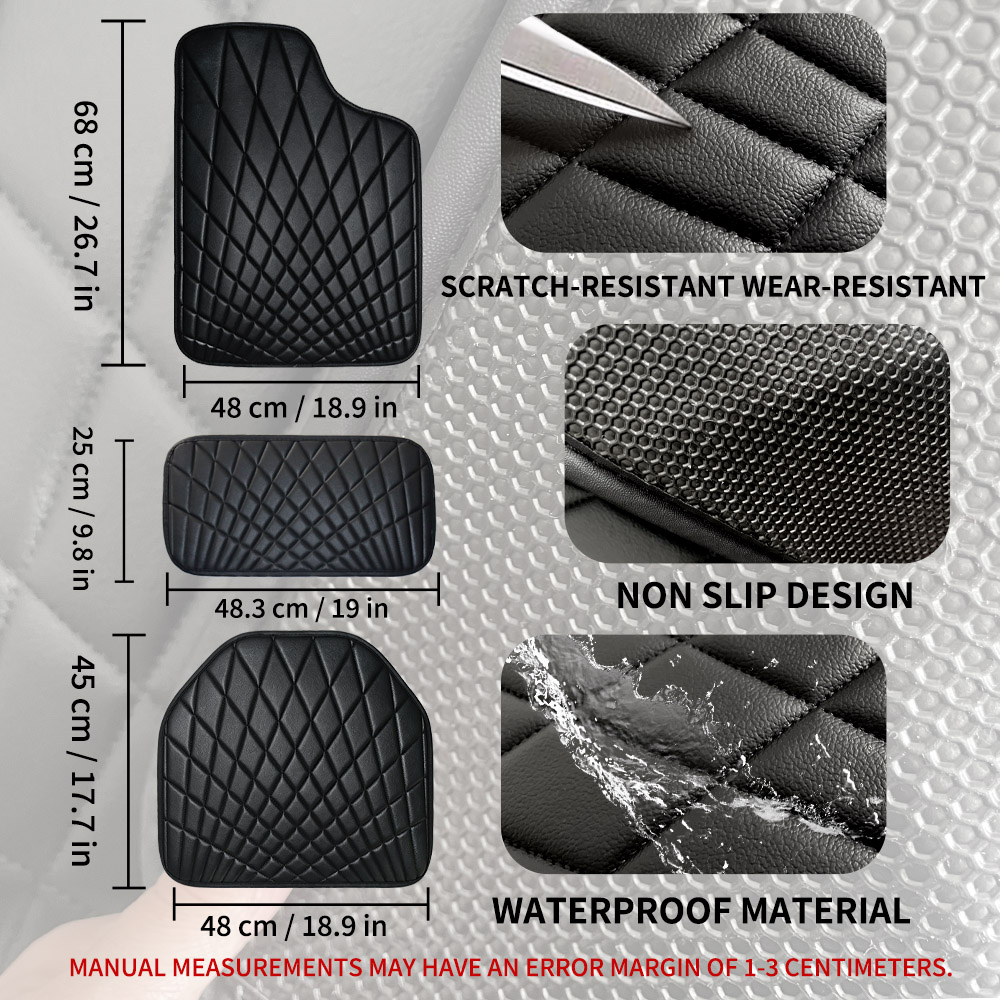 CAR PASS Universal 5PCS Leathe - Car Floor Mats Universal Waterproof Leather review and price