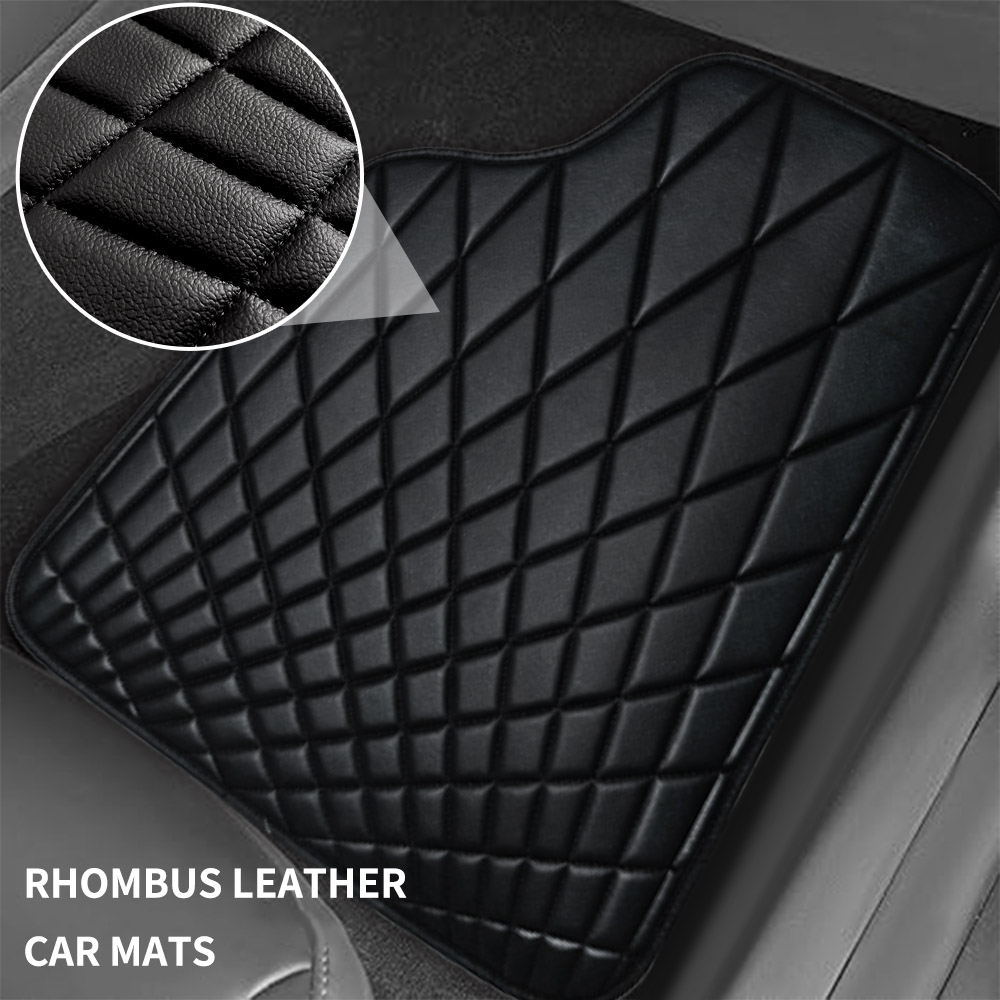 CAR PASS Universal 5PCS Leathe - Car Floor Mats Universal Waterproof Leather review and price