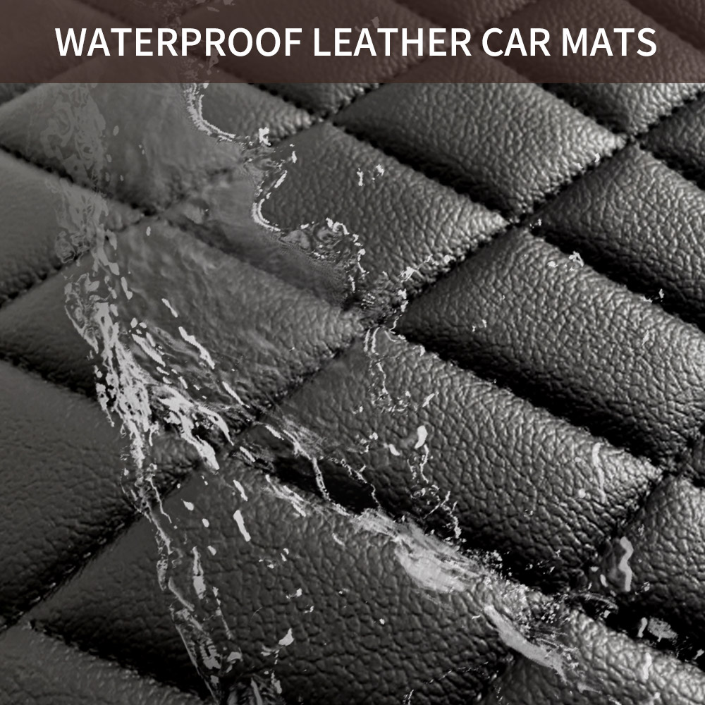 CAR PASS Universal 5PCS Leathe - Car Floor Mats Universal Waterproof Leather review and price