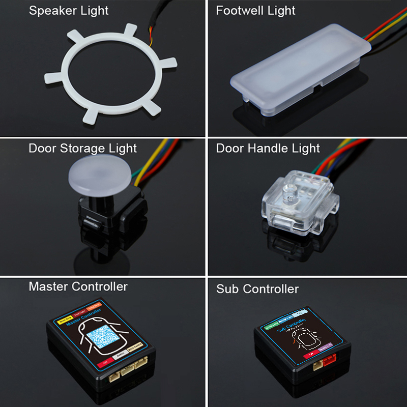 22 in 1 Dream Color RGB Dynami - Led Ambient Interior Car Lights App Control review and price
