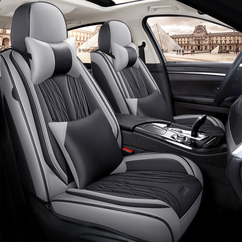 New Design Luxury Leather Car  - Leather Car Seat Covers Full Set Universal review and price
