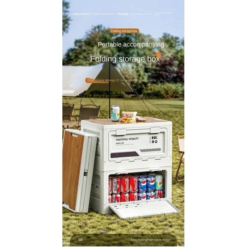 Outdoor Storage Box Camping Fo - Car Trunk Organizer Foldable Storage Box review and price