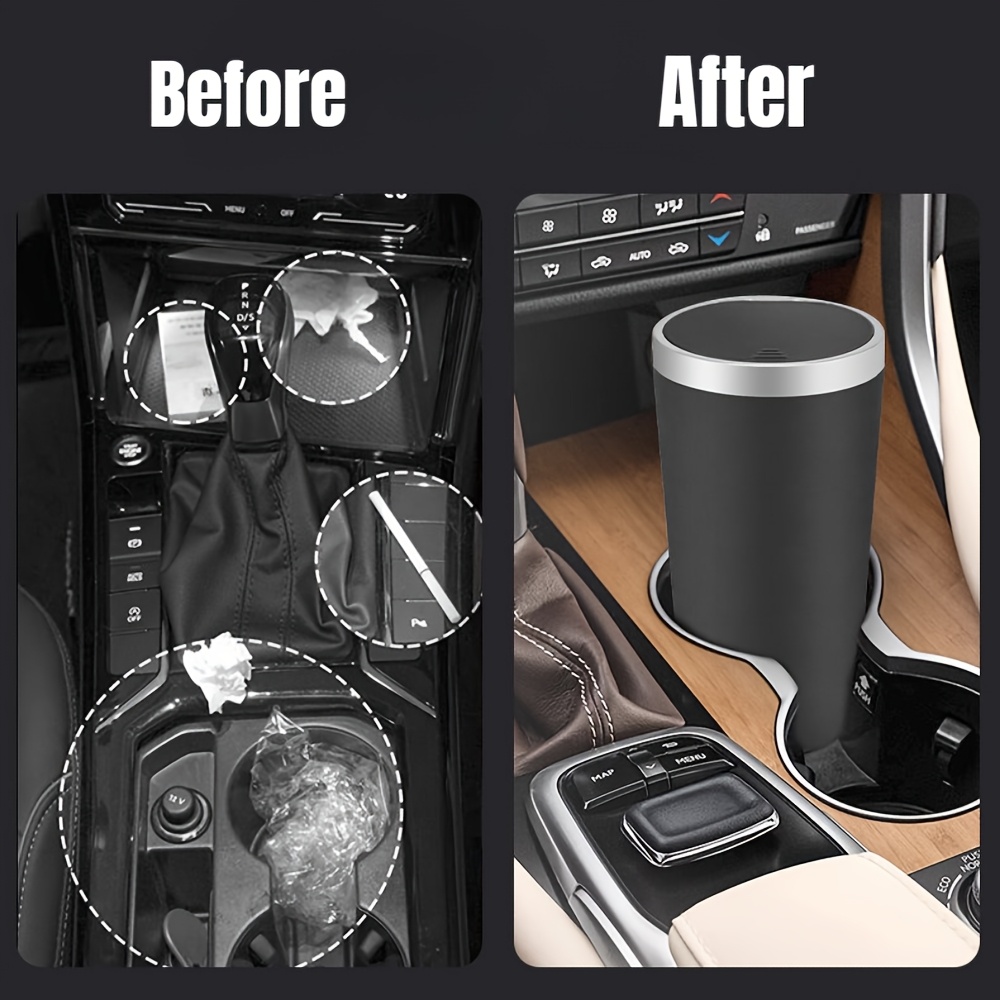 Compact Leakproof Mini Car Tra - Waterproof Car Trash Can With Lid review and price