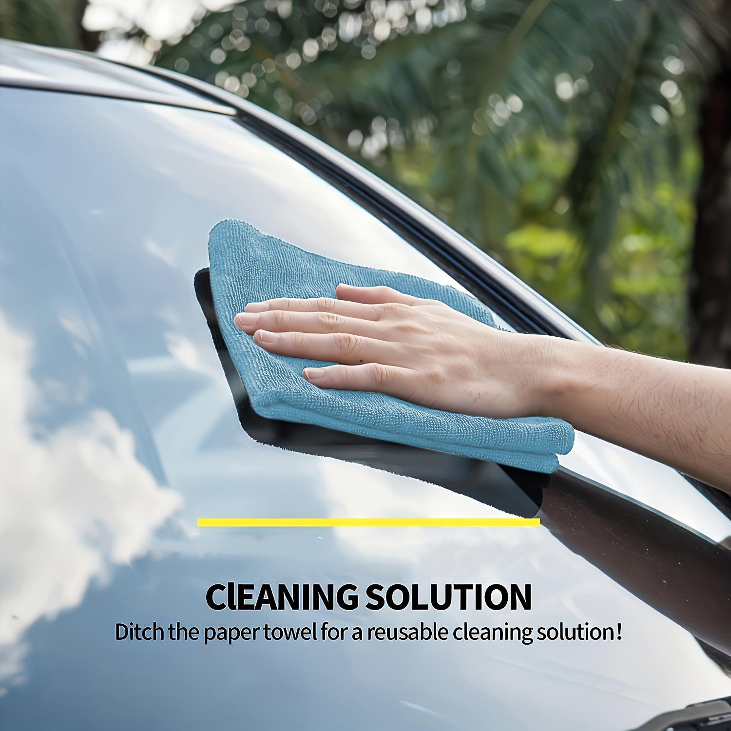 1-50pcs Light Blue Microfiber  - Microfiber Car Drying Towel Super Absorbent review and price