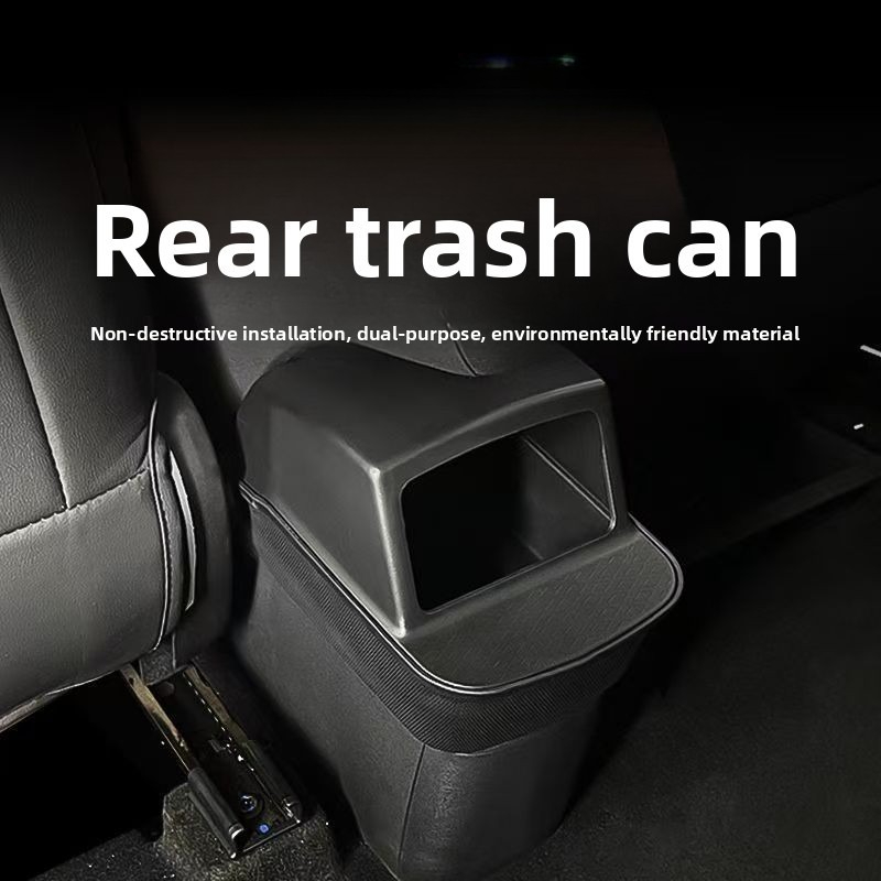 Silicone Rear Storage Box for  - Waterproof Car Trash Can With Lid review and price