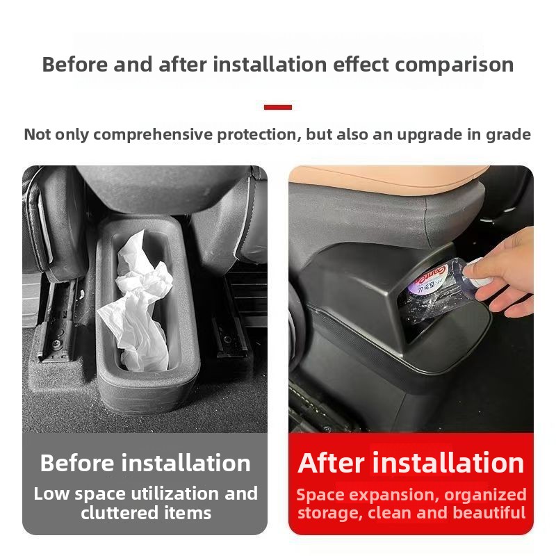 Silicone Rear Storage Box for  - Waterproof Car Trash Can With Lid review and price