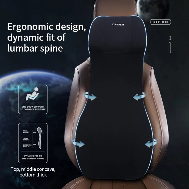 Integrated Car Lumbar Support  - Memory Foam Car Neck Pillow Lumbar Support review and price