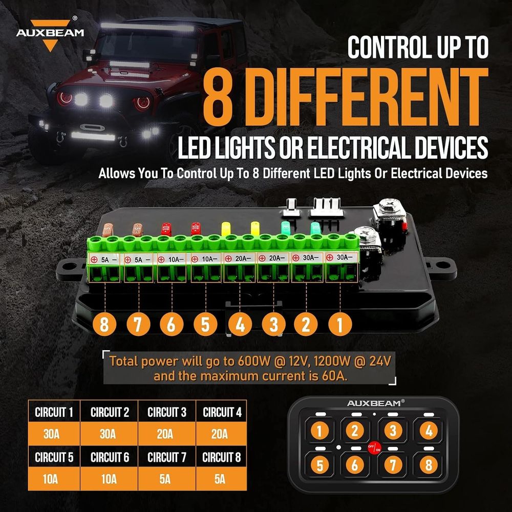 8 Gang Switch Panel BA80 Autom - Car Electronics review and price
