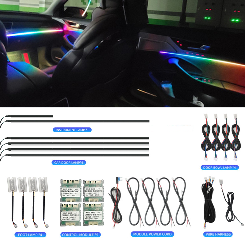 LED Car Interior Ambient Light - Led Ambient Interior Car Lights App Control review and price