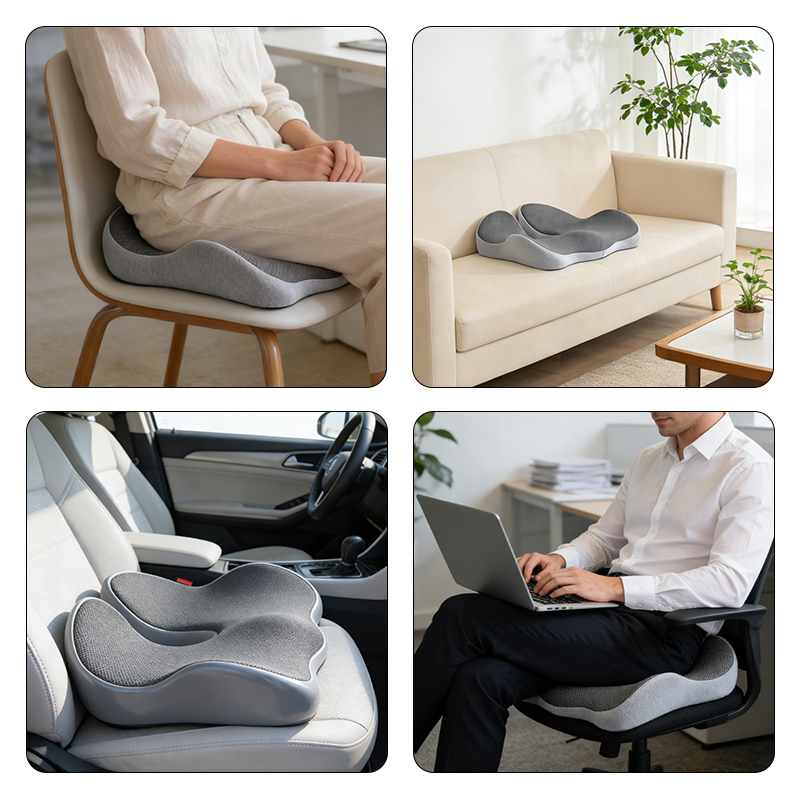 Portable Slow Rebound Memory F - Memory Foam Car Neck Pillow Lumbar Support review and price