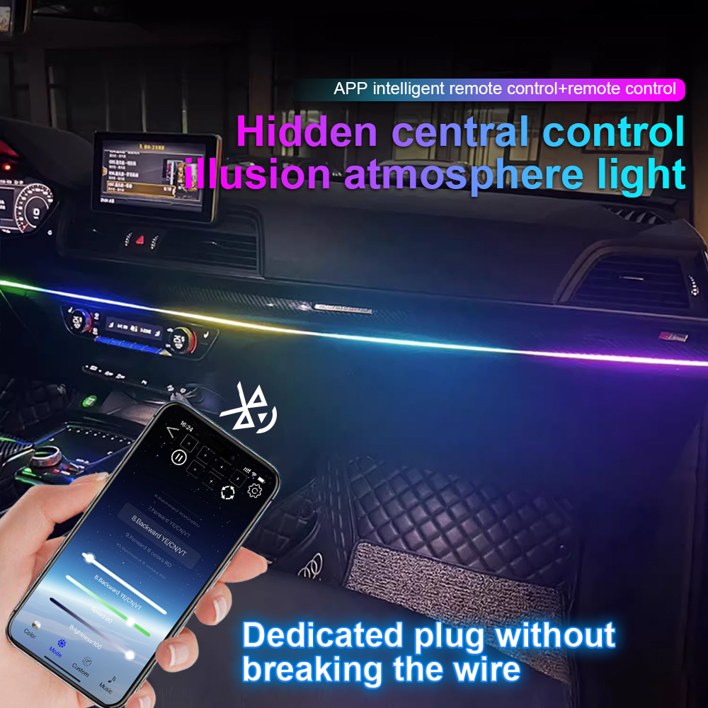 64 colors USB Car LED Ambient  - Led Ambient Interior Car Lights App Control review and price