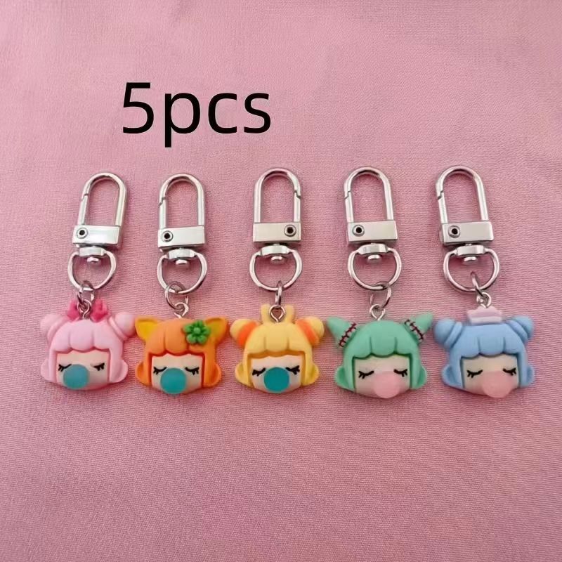 5pcs resin girl keychain, suit - Car Accessories review and price
