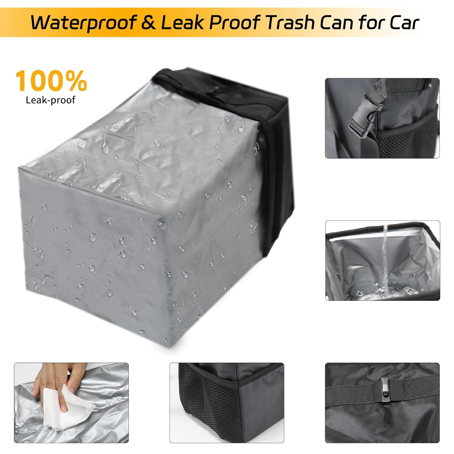 3-in-1 Car Trash Can with Lid  - Waterproof Car Trash Can With Lid review and price