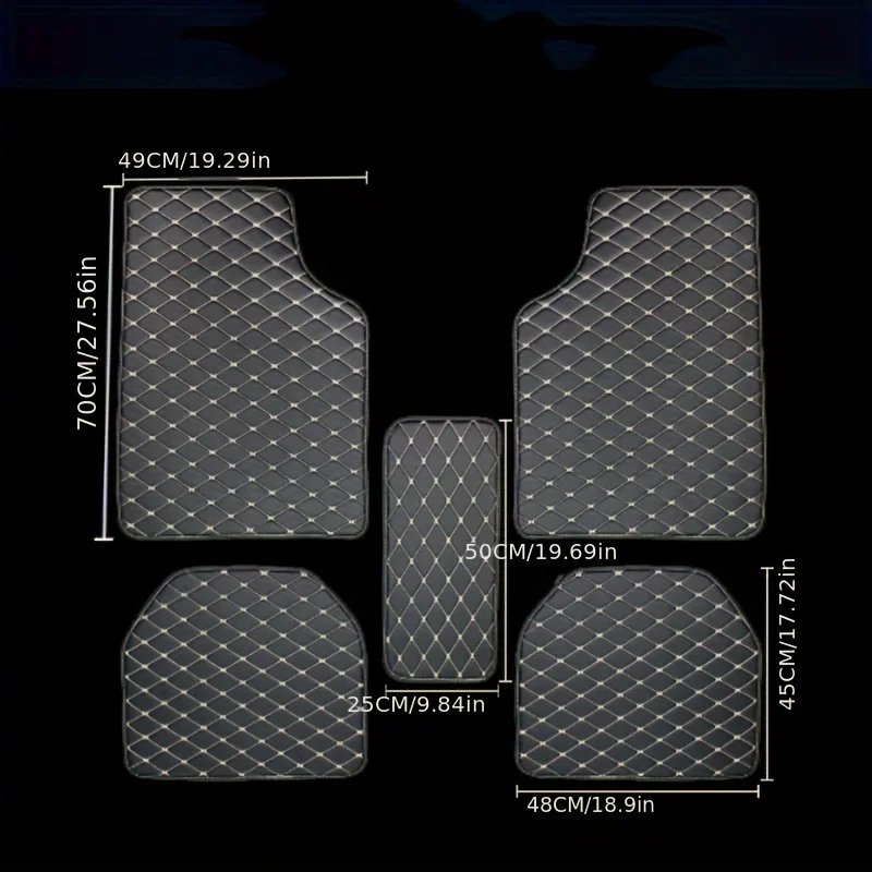 5-Piece Universal Car Floor Ma - Car Floor Mats Universal Waterproof Leather review and price