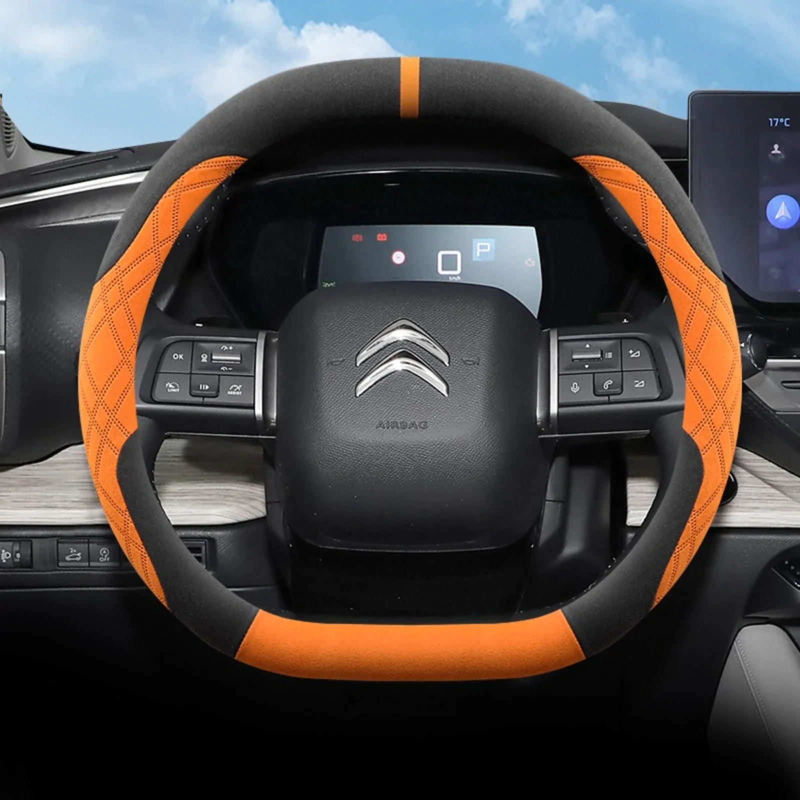 Suede Breathable Car Steering  - Car Steering Wheel Cover Anti Slip Breathable review and price