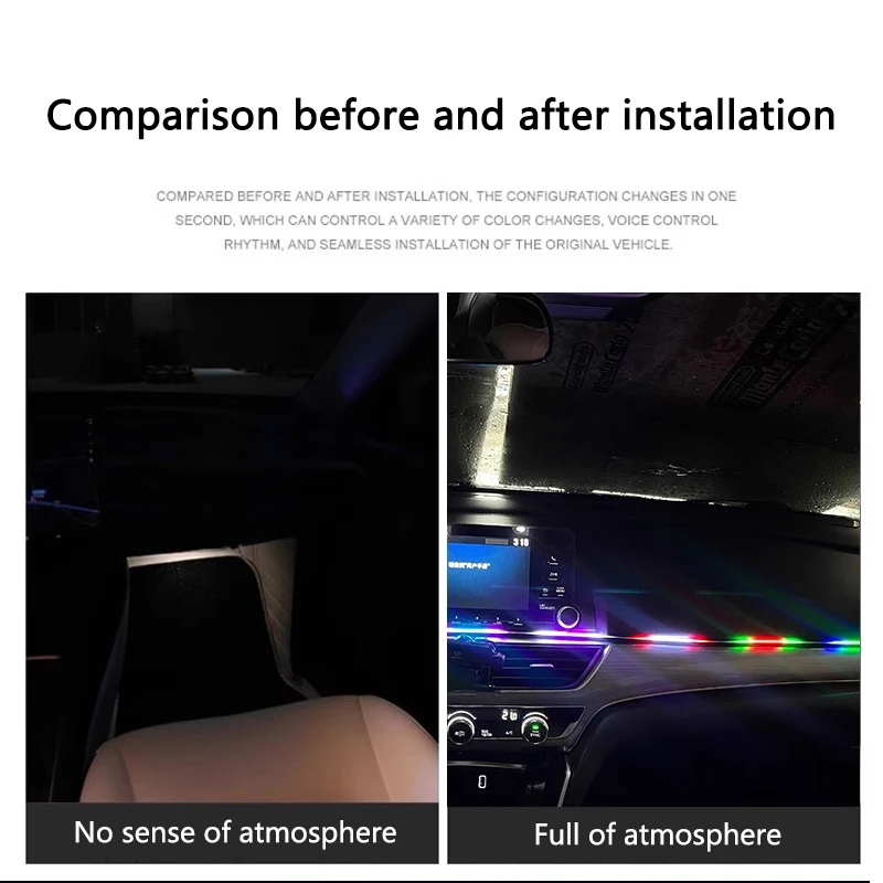 Colorful LED Car Interior Hidd - Led Ambient Interior Car Lights App Control review and price
