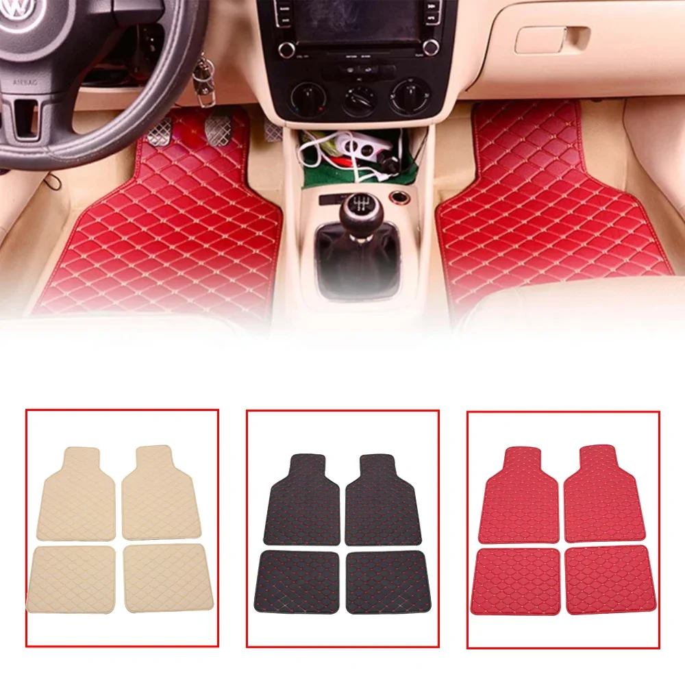 Car Floor Mats 4PCS Universal  - Car Floor Mats Universal Waterproof Leather review and price
