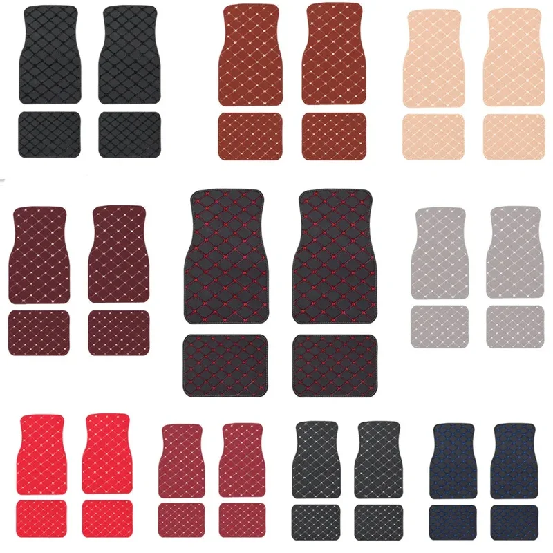 Car Floor Mats 4PCS Universal  - Car Floor Mats Universal Waterproof Leather review and price