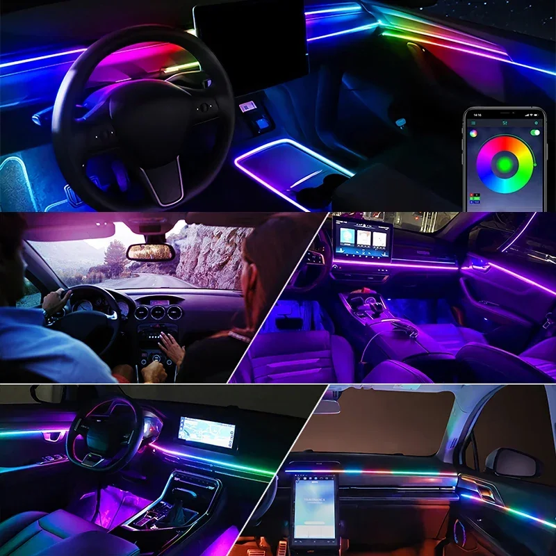 22 in 1 Premium Automotive LED - Led Ambient Interior Car Lights App Control review and price