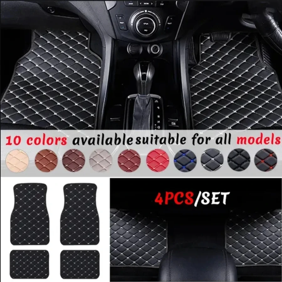 Car Floor Mats 4PCS Universal  - Car Floor Mats Universal Waterproof Leather review and price