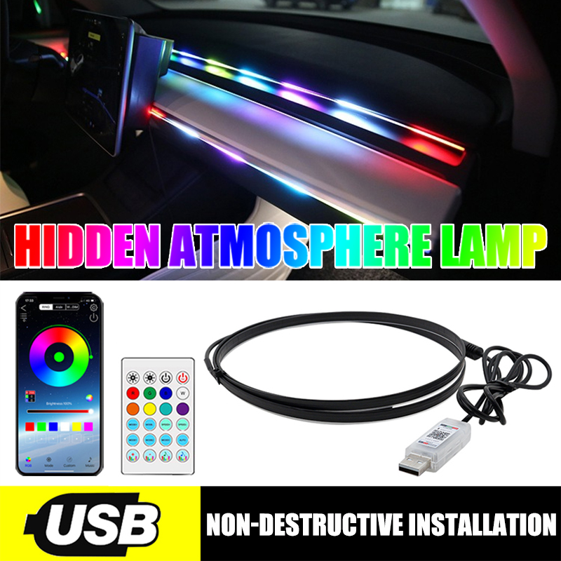 Car LED Ambient Light 64 Color - Led Ambient Interior Car Lights App Control review and price