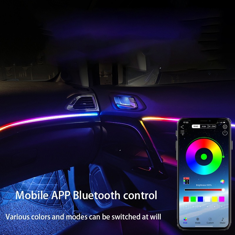 Car LED Ambient Light 64 Color - Led Ambient Interior Car Lights App Control review and price