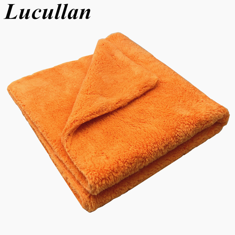 Lucullan 40x40cm Orange Super  - Microfiber Car Drying Towel Super Absorbent review and price