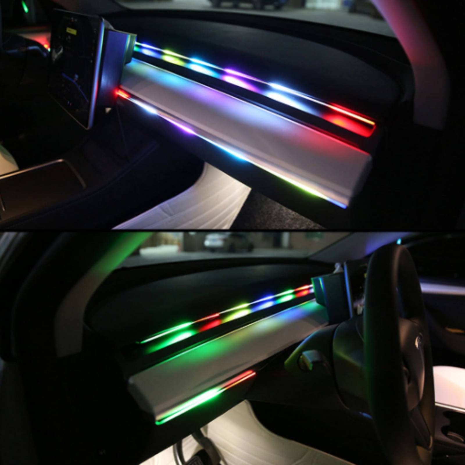6 Pieces Acrylic Interior Car  - Led Ambient Interior Car Lights App Control review and price