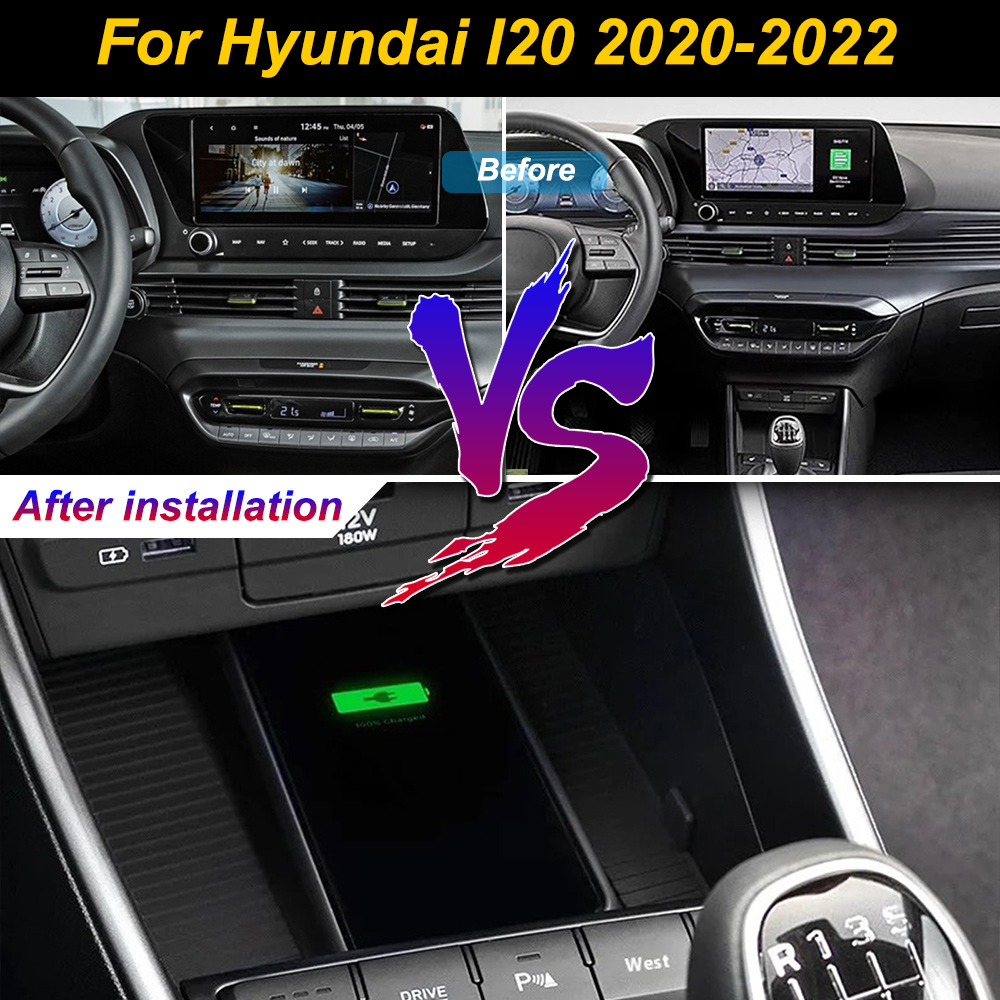 2Din for Hyundai I20 2020 2021 - Wireless Car Charger Mount Fast Charging review and price